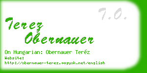 terez obernauer business card